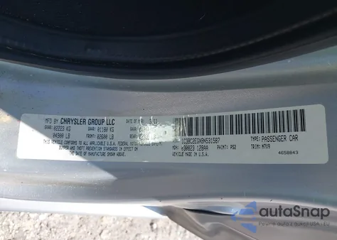 2011 Chrysler 200 Touring из США, поврежденный, VIN 1C3BC2EGXBN531587